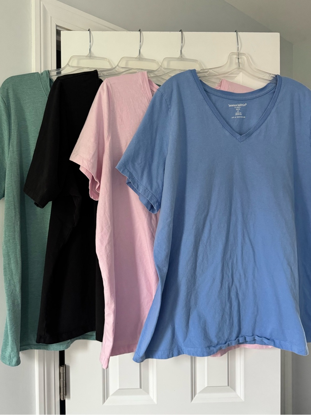 Plus Size T Shirt Bundle 26/28 2X Soft Casual Basics Pink Blue Green Black